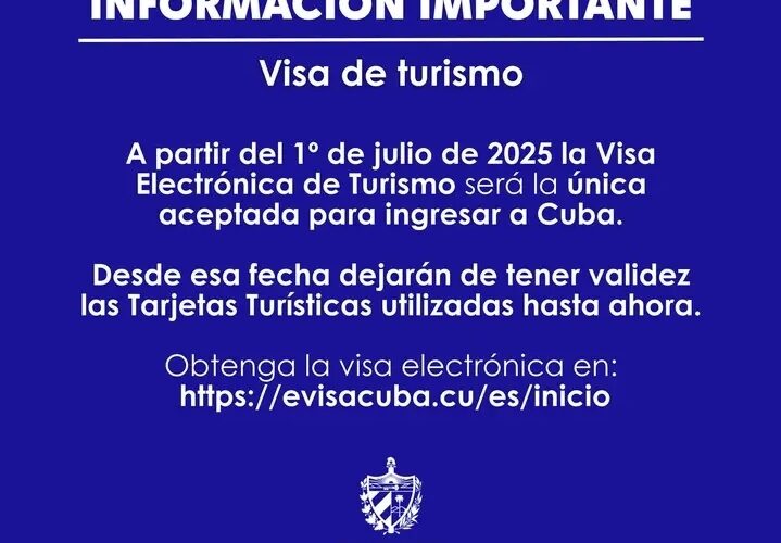 Turistas deber??n entrar con eVisaCuba, el visado electr??nico