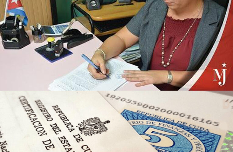 Las legalizaciones en Cuba de documentos hacia el exterior pasan a cargo del Ministerio de Justicia