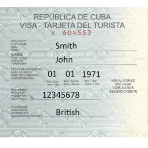 Visado Tur??stico de Cuba